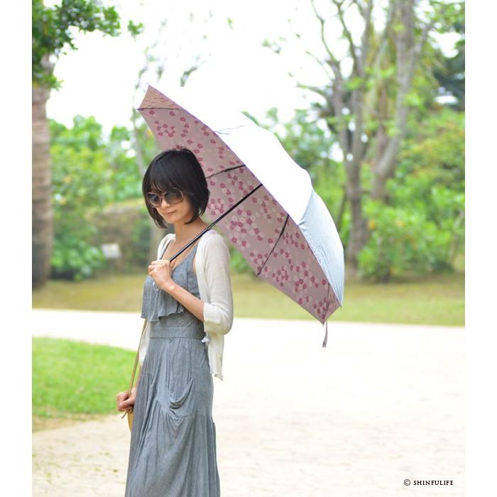 UVION（ユビオン） シルバーコーティング 折りたたみ 日傘 母 花柄