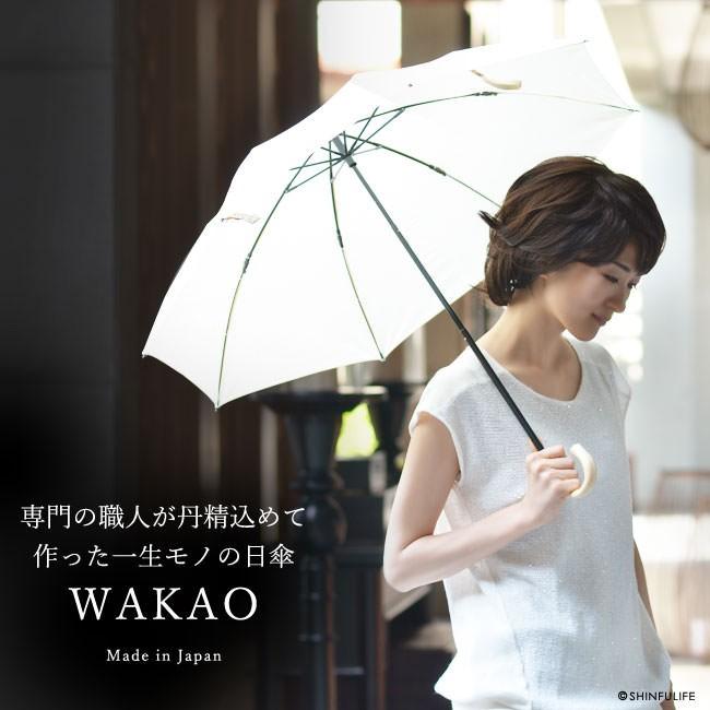 WAKAO（ワカオ） 折りたたみ 日傘 母 ブランド 麻 レディース 晴雨兼用