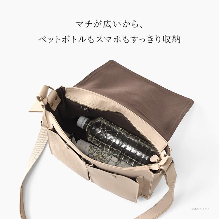 日本製 本革 かぶせショルダーバッグ レディース フラップ ショルダー