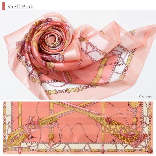 スカーフ シルク サテン 日本製 横浜スカーフ ブランド ネイビー