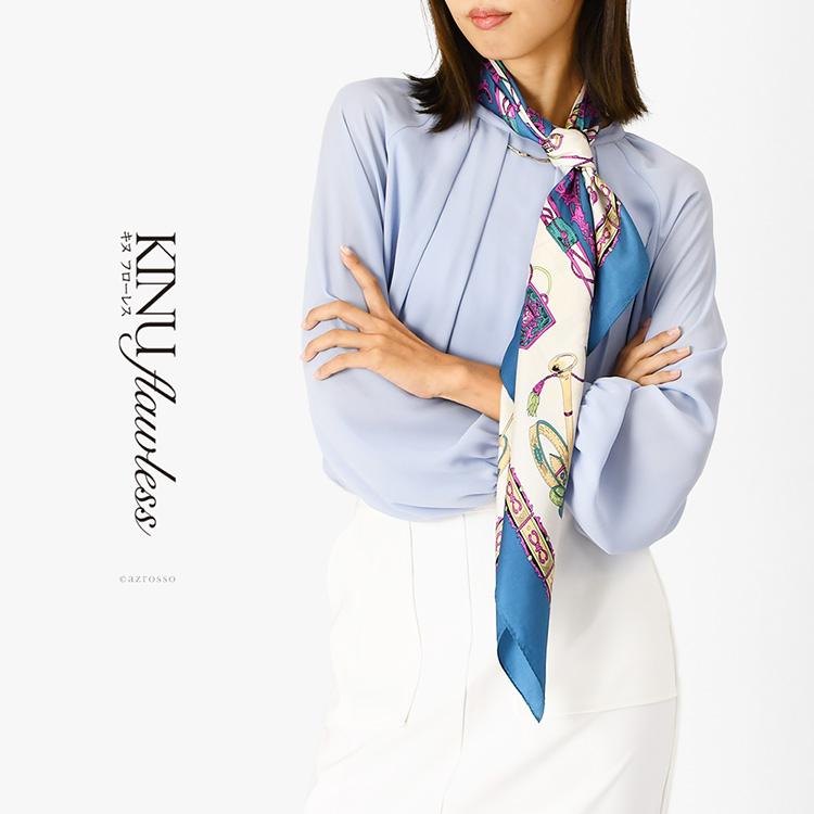 aLORS Paris シルクコットンスカーフ　140x140 Instyle Japan シルク100% 正方形 スカーフ 90x90 シルク シルク