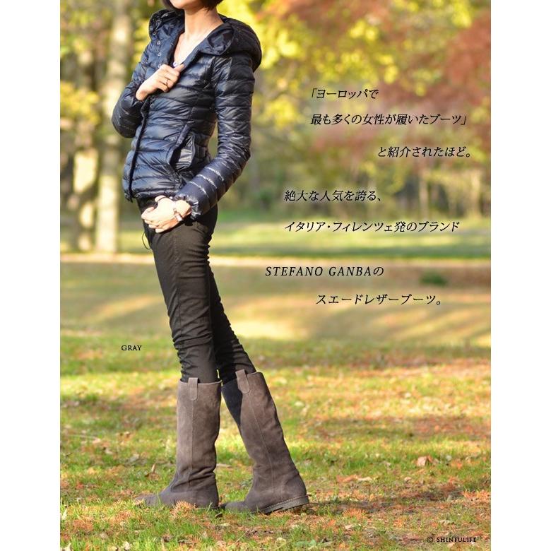スエード ロングブーツ レディース 内ボア ムートンブーツ イタリア ブランド Stefano Gamba ステファノガンバ トープ ブラウン 黒 ブラック Zerotall シンフーライフアザーライフ 通販 Yahoo ショッピング