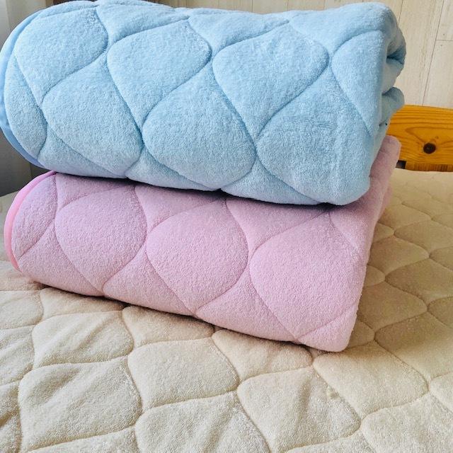 --敷パッド  綿パイル シングル 100×200センチ  日本製 抗菌 防臭 防ダニ SEKマーク ゴム付 取付簡単 洗濯機丸洗い可能  ピンク ブルー アイボリー |  | 05