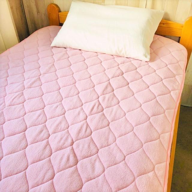 --敷パッド  綿パイル シングル 100×200センチ  日本製 抗菌 防臭 防ダニ SEKマーク ゴム付 取付簡単 洗濯機丸洗い可能  ピンク ブルー アイボリー |  | 03