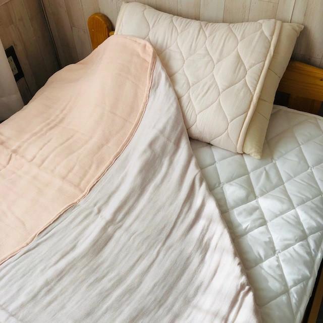 -６重 ガーゼケット シングル 六重織ガーゼ 日本製 三河木綿 ピンク ブラウン アイボリー 寝具 地域ブランド 愛知 蒲郡  多重織 洗濯洗い可能 |  | 04