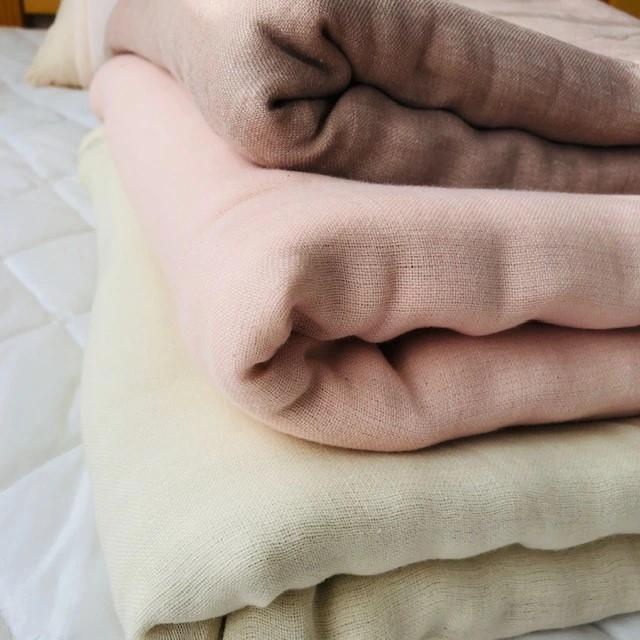 -６重 ガーゼケット シングル 六重織ガーゼ 日本製 三河木綿 ピンク ブラウン アイボリー 寝具 地域ブランド 愛知 蒲郡  多重織 洗濯洗い可能 |  | 06