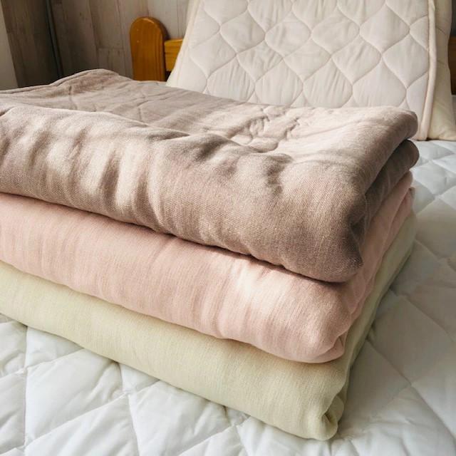 -６重 ガーゼケット シングル 六重織ガーゼ 日本製 三河木綿 ピンク ブラウン アイボリー 寝具 地域ブランド 愛知 蒲郡  多重織 洗濯洗い可能 |  | 09