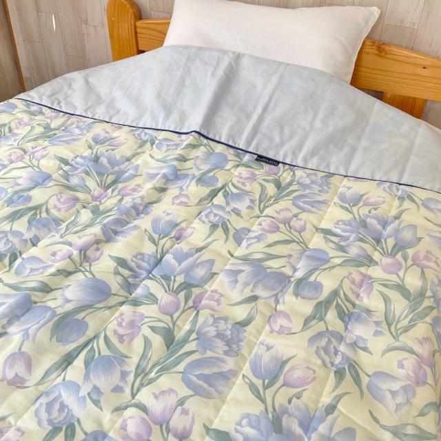 ガーゼケット 花柄 衿付き 日本製 ピンクブルー  洗濯機丸洗い可能 寝具 花柄 国産 肌掛け布団 軽い 薄い  サラサラ 肌触り良い 数量限定 お買い得 新生活 |  | 04