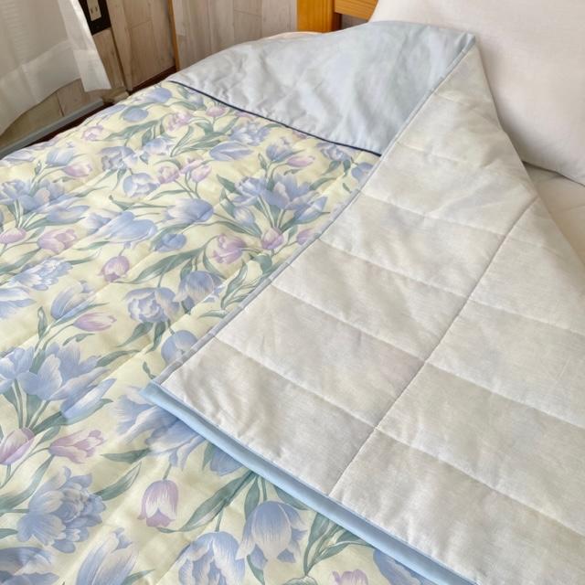 ガーゼケット 花柄 衿付き 日本製 ピンクブルー  洗濯機丸洗い可能 寝具 花柄 国産 肌掛け布団 軽い 薄い  サラサラ 肌触り良い 数量限定 お買い得 新生活 |  | 06