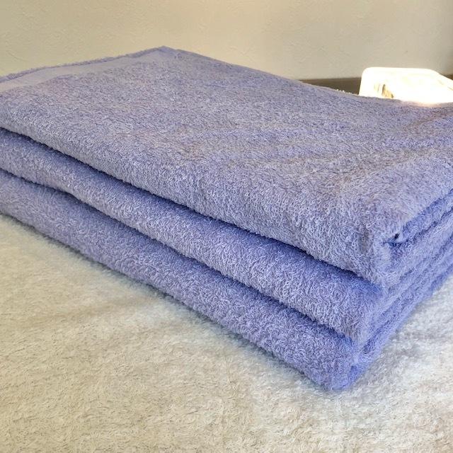 --おぼろタオル バスタオル ３枚セット パープル 軽い 薄い 吸水 速乾 肌に優しい コットン 天然繊維 ベビー 赤ちゃん 日本製 三重県 津市 |  | 03