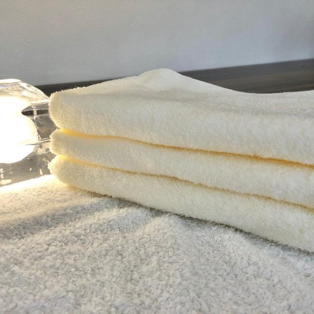 --おぼろタオル フェイスタオル 5枚 セット アイボリー パープル スポーツタオル 薄い 軽い 吸水 33×39センチ 三重県 津市 日本製 おぼろたおる すぐ乾く |  | 04