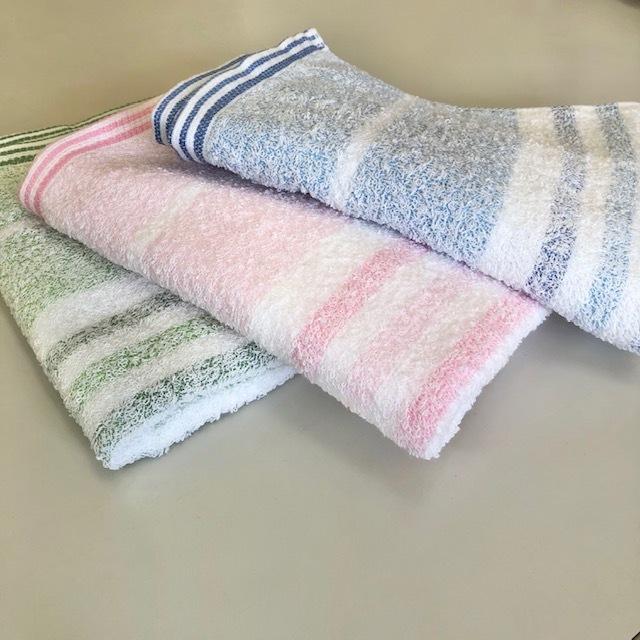 --泉州タオル　フェイスタオル　５枚セット　ピンク　ブルー　グリーン　大阪　日本製　国産　名産地　泉州　タオル |  | 02
