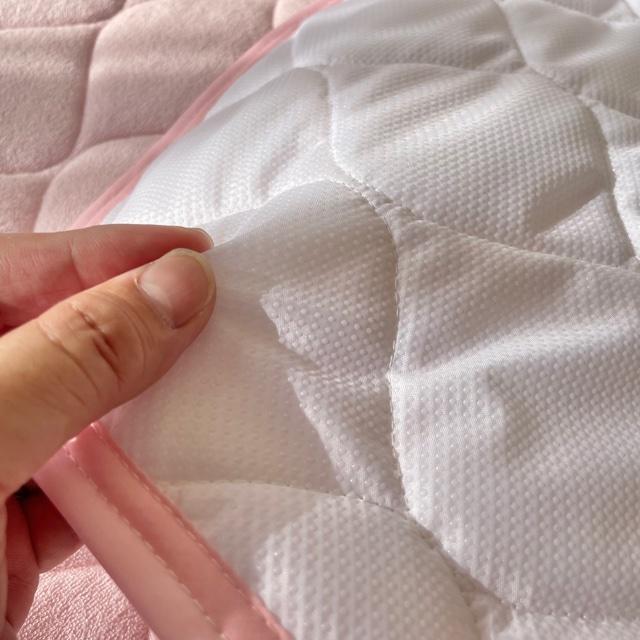 --ストップシート付 敷パッド パイル シングル 100×200センチ 日本製  ゴムなし 置くだけ 洗濯機丸洗い可能 帝人 ポリティ  ピンク ブルー   数量限定 |  | 05