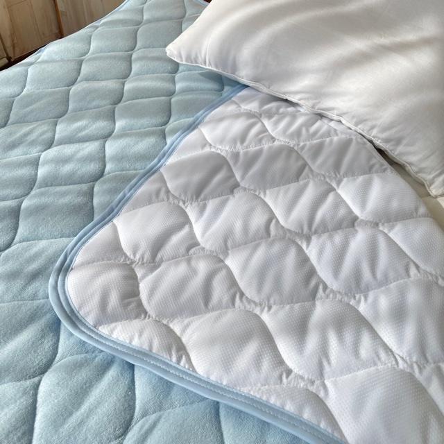 --ストップシート付 敷パッド パイル シングル 100×200センチ 日本製  ゴムなし 置くだけ 洗濯機丸洗い可能 帝人 ポリティ  ピンク ブルー   数量限定 |  | 06