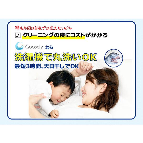 正規代理店 掛け布団 ハウスダスト対策 掛布団 Goosely 肌掛け 掛布団 190 210ｃｍ ダブルサイズ ホコリがほとんど出ない 毎日洗える ダニアレルギー対策 羽毛布団より温かい 掛け布団 グースリー2 カバー別売り 布団 Www Reinnec Cl
