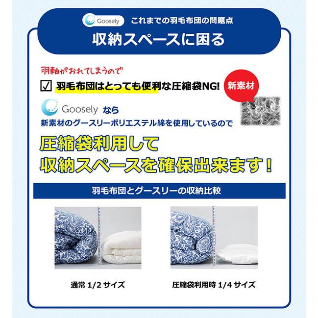 Goosely（グースリー） 掛け布団 シングル 洗える 羽毛布団 より