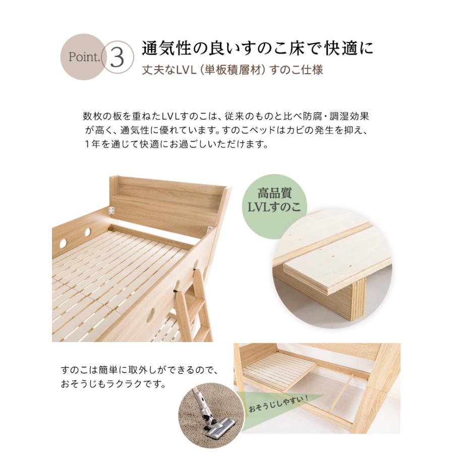 お買い得品お買い得品2段ベッド シングル 木目調３Ｄシート二段ベッド