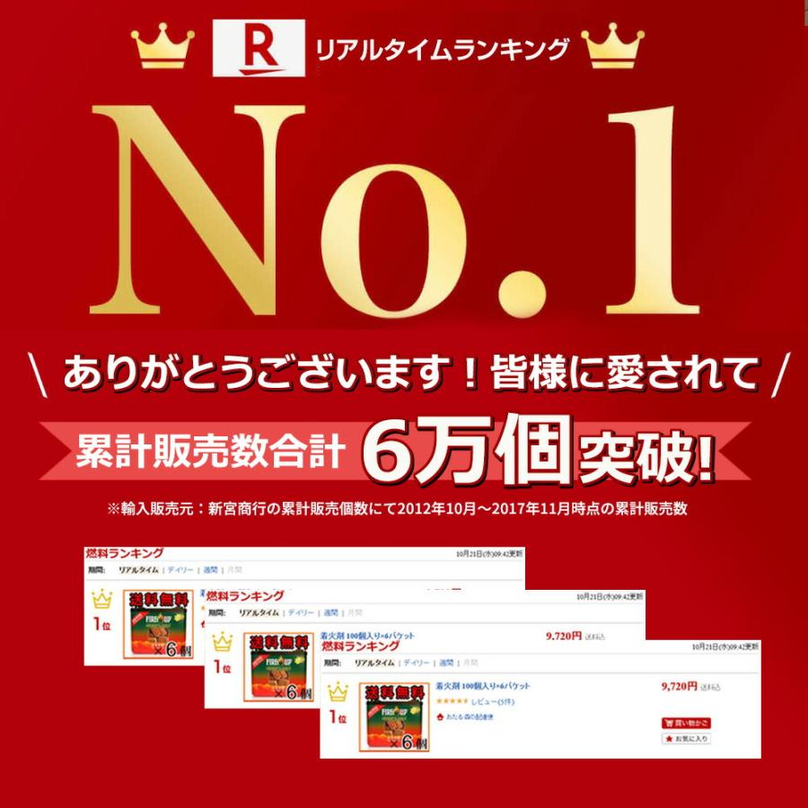 【送料無料】永年保存可能 着火剤 ファイヤーアップ 1パック 100個入り 薪ストーブ 薪 着火 暖炉 着火材 防災 災害 |  | 04