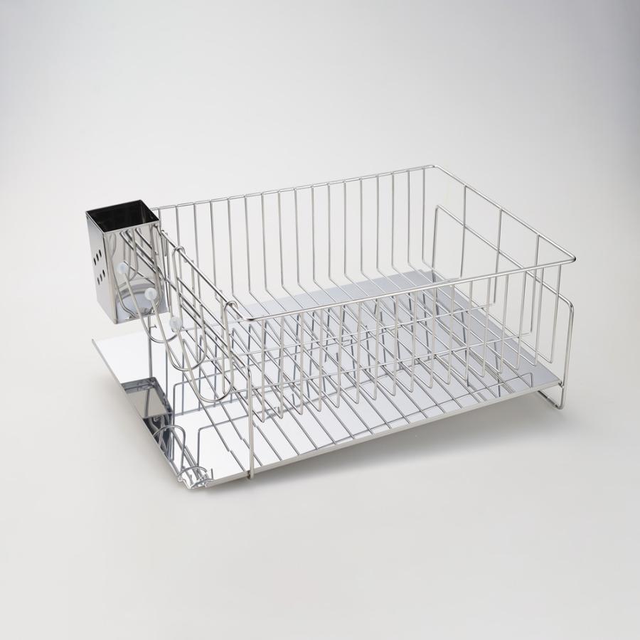 Sumahapi ステンレス 水切りラック ステンレス 大容量 日本製 水切りかご 水切りカゴ 横置き 縦置き 箸立て グラスホルダー 付き |  | 01