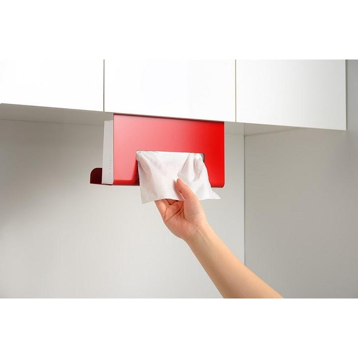 ティッシュボックスホルダー 吊り 片手 キッチン 洗面 洗面所 吊戸棚