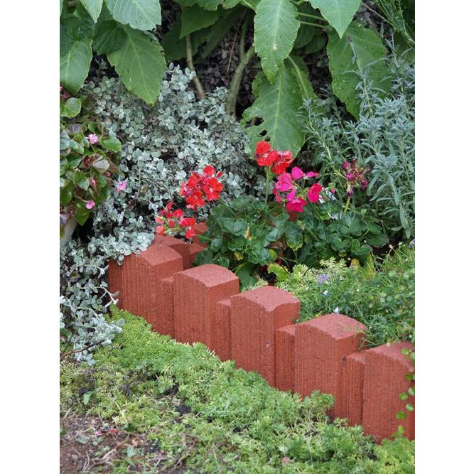 だんだん花だん レッド ストレート ×4個(N96146) 花壇 ブロック 花壇材