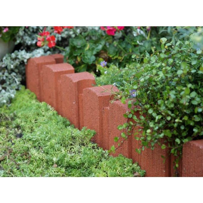 だんだん花だん レッド ストレート ×4個(N96146) 花壇 ブロック 花壇材