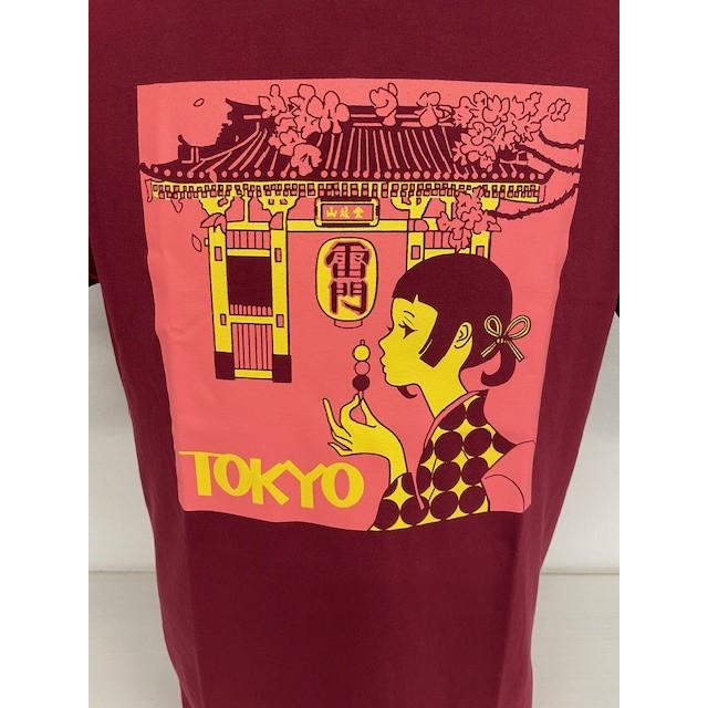 Tシャツ レトロ東京（バーガンディ） クールジャパン COOL JAPAN 和柄