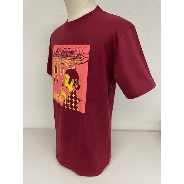 vintage Tシャツ 日本最安値様 Tシャツ レトロ東京（バーガンディ） クールジャパン COOL JAPAN 和柄