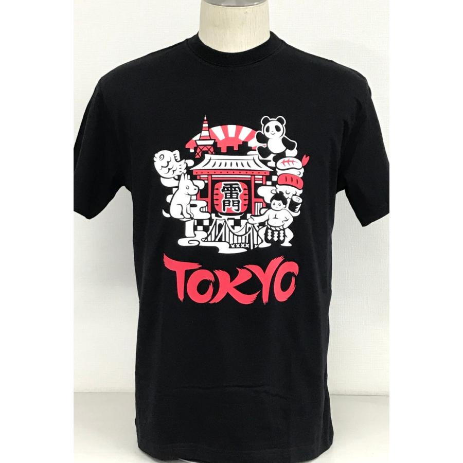 ｔシャツ イラスト東京 黒 国内最安値に挑戦