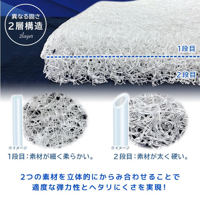立体 2層構造 エアー メッシュ枕 M-4 3D 洗える まくら 高反発 低反発