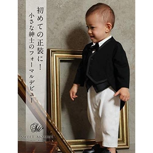 Sweet Mommy ベビー 正装 赤ちゃん フォーマル 男の子 燕尾服 結婚式 ロンパース コットン 蝶ネクタイ ブラック 80 Myk Uap17r5ge Shining雅 通販 Yahoo ショッピング