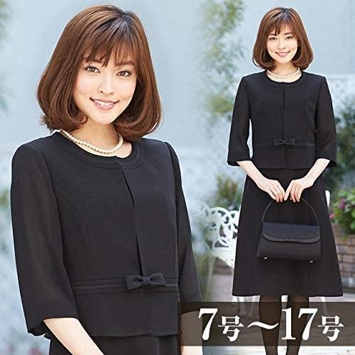 爆安プライス B Gallery ブラックフォーマル ノーカラーツーピース風ワンピース 7分丈 洗える 夏対応 レディース ブラック 15 号 おしゃれ人気 Www Jsanalytikal Com