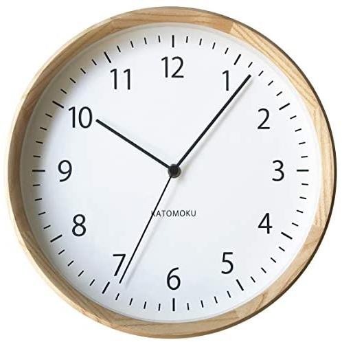 【SALE／90%OFF】 期間限定特価 KATOMOKU muku round wall clock 4 ナチュラル 電波時計 連続秒針ムーブメント km-57NRC 3rdstones.com 3rdstones.com