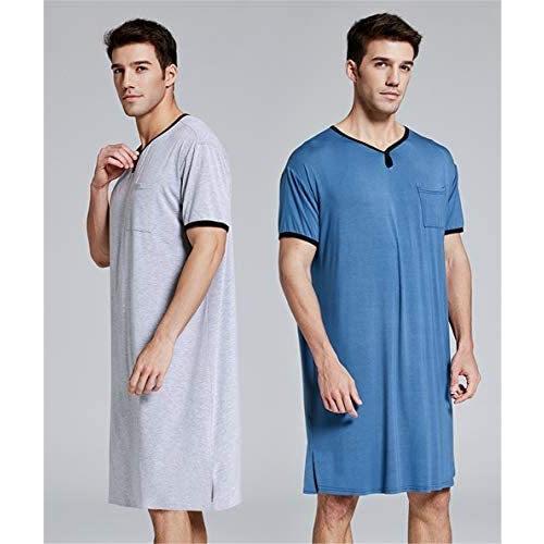 Wdfword メンズ スリーパー 半袖ヘンリーネック 綿 夏 メンズパジャマ 寝巻き 男女兼用 ワンピースパジャマ ブルー 2xl Myk Uoc03k2dj036 Shining雅 通販 Yahoo ショッピング