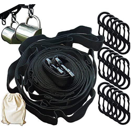 Healingshop143 ハンギングチェーン ハンギングロープ デイジーチェーン カラビナ アウトドア キャンプ ブラック Myk Vjl05m3ba Shining雅 通販 Yahoo ショッピング