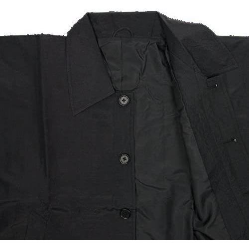 [キョウエツ] 和装コート 着物コート 雨コート メンズ (ブラック×裏地黒 M)｜shining-store｜05