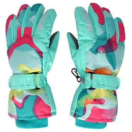 Hiheart スキーグローブ キッズ スノボ手袋 グローブ 雪遊び 防寒 防水 滑り止め ジュニア 女の子 迷彩 Xl 2周年記念イベントが