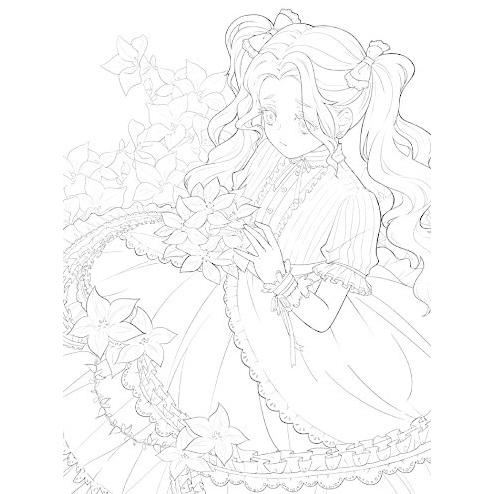 新しいかわいい花と女の子の塗り絵の秘密の庭スタイルの線画の本キルタイム絵画本 Myk Vsp29m4hg009 Shining雅 通販 Yahoo ショッピング