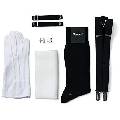 新郎 タキシード セット 小物 6点セット ブライダル 結婚式 披露宴 D ブラック 靴下２７ｃｍ Polza Natural Ru