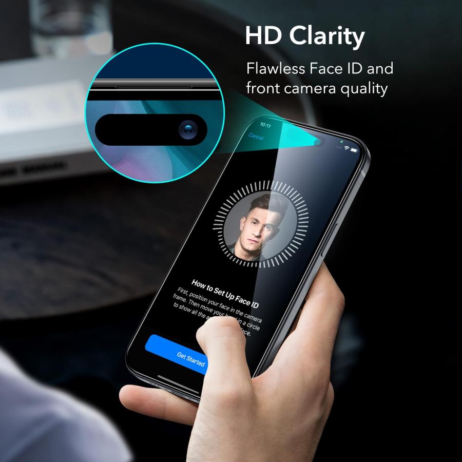 ESR Armorite 保護フィルムセット iPhone 15 Pro用 超タフ 強化ガラス 取り付け簡単フレーム 独立型カメラレンズフィルム |  | 05