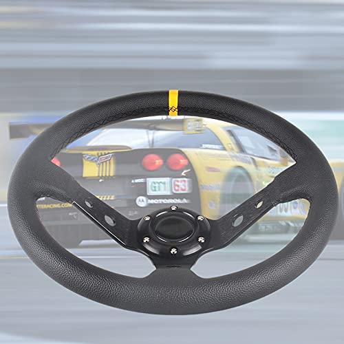 VEHSUN ステアリング 35φ 車用 カー ハンドル ディープコーン 直径 