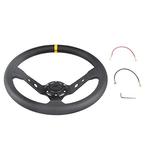 VEHSUN ステアリング 35φ 車用 カー ハンドル ディープコーン 直径 