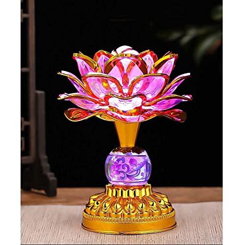 LIN-WELL 蓮華灯 蓮花 蓮の花 造花 光る蓮の花 仏花 ロータス 蓮華 2個