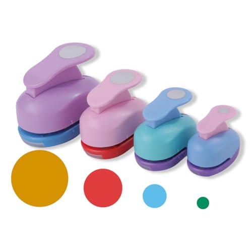 アウプル クラフトパンチ 4個セット 円 丸 学校 幼稚園 保育園 子供用
