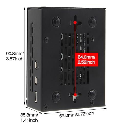 Raspberry Pi 5 8GB + 公式ケース Geekworm 金属ケースP580、 Raspberry Pi 5とX1002ボードのみ適用