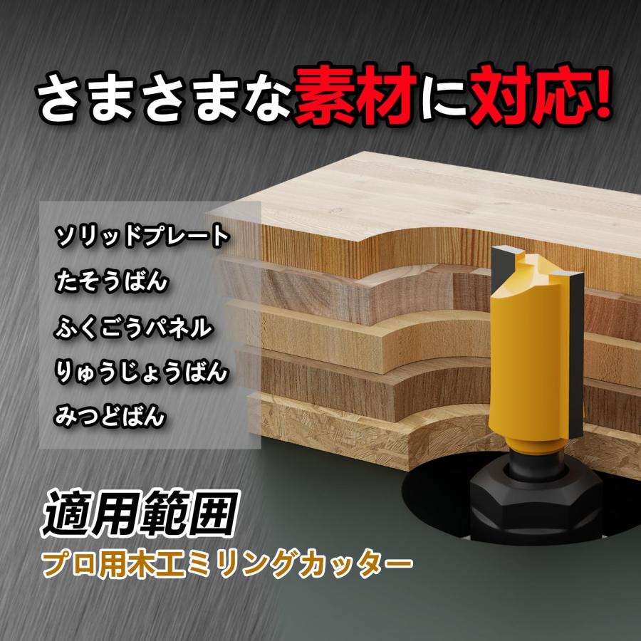 CSOOM 12本組 プロ木工トリマービットセット 超硬ルーターセット 軸径