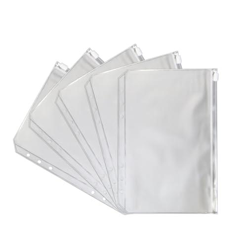 バインダーポケット A5サイズ相当 5枚入り チャック付き袋 ジッパー