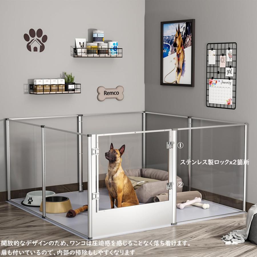 BingoPaw 大型犬用サークル アクリル 透明パネル 中型犬 室内 BingoPaw 大型犬用サークル アクリル 透明パネル 中型犬 室内