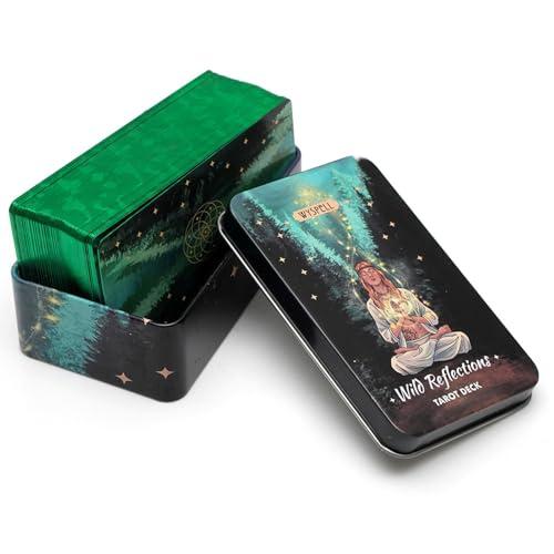 1ボックスのタロットカード、紙の説明書付き金メッキタロットカード