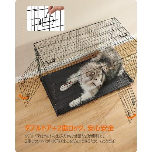 FEANDREA ペットケージ 136x79x87cm 室内外兼用 犬 猫 トレー付き